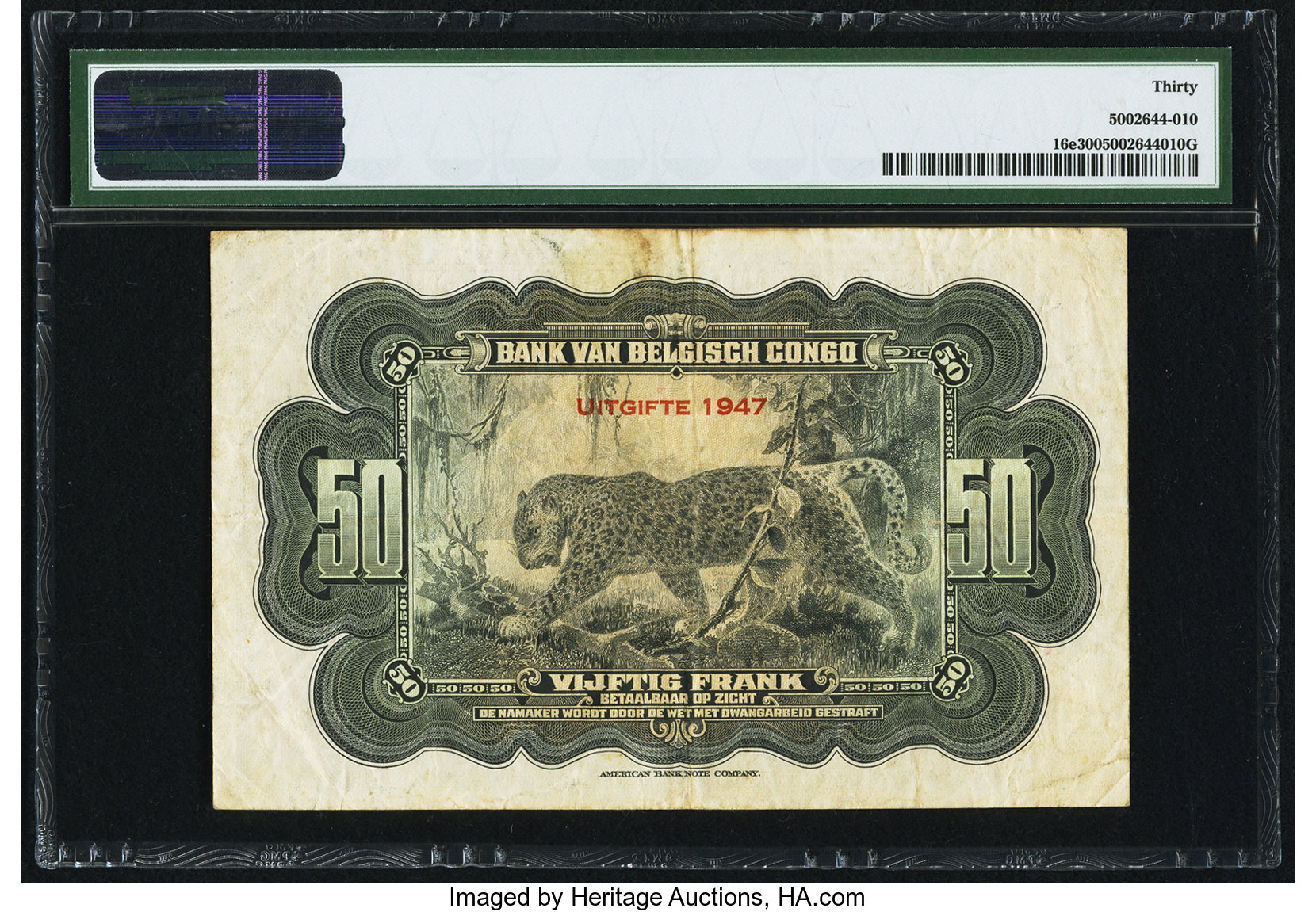 image for: Belgian Congo  50 francs(B218gs)