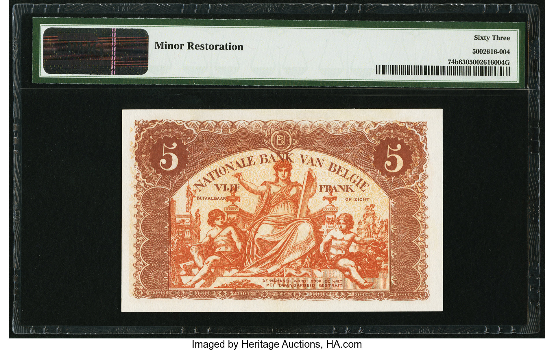 image for: Belgium  5 francs(B534a)