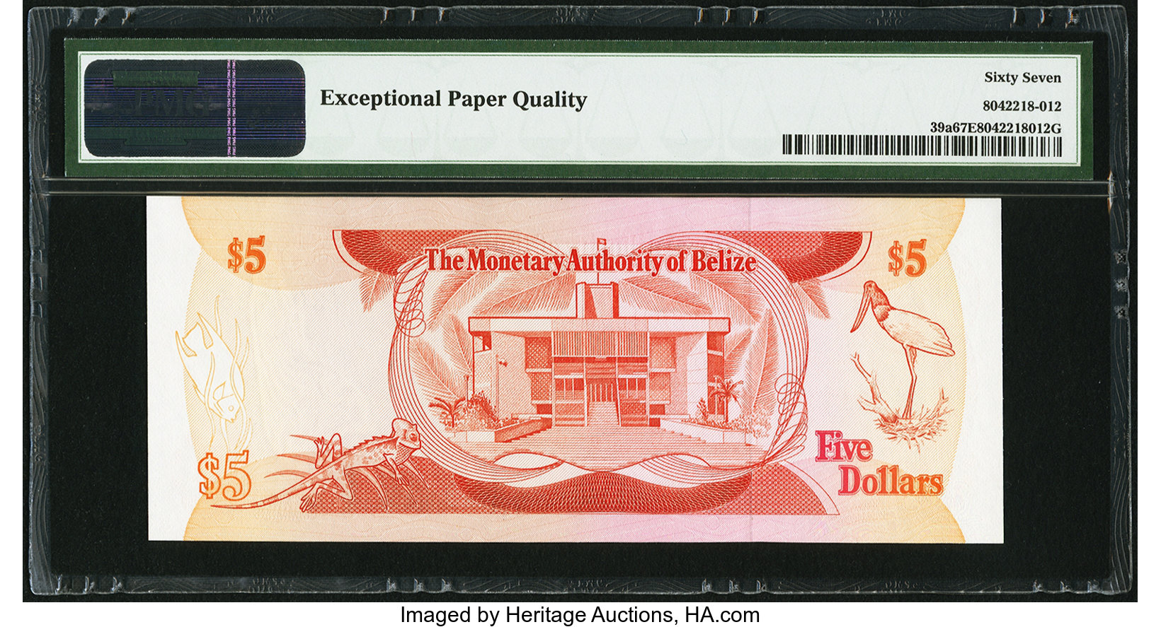 image for: Belize  5 dollars (B202as1)
