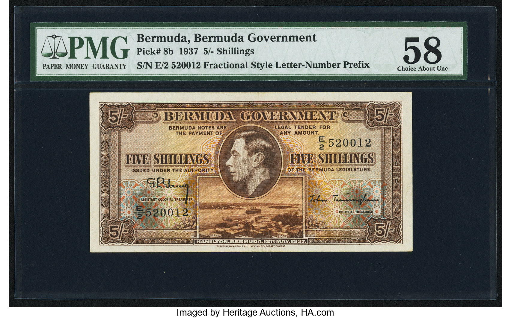 image for: Bermuda  5 shillings(B108as)