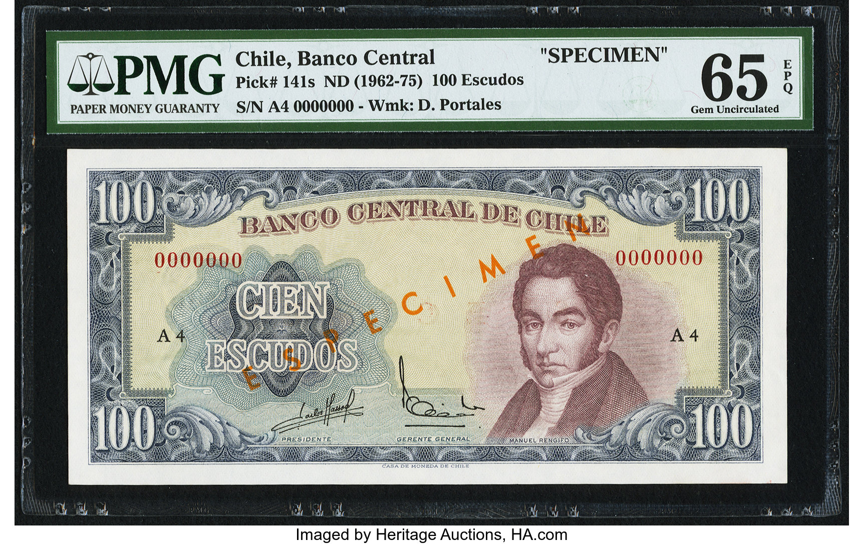 image for: Chile  100 escudos(B276b1)