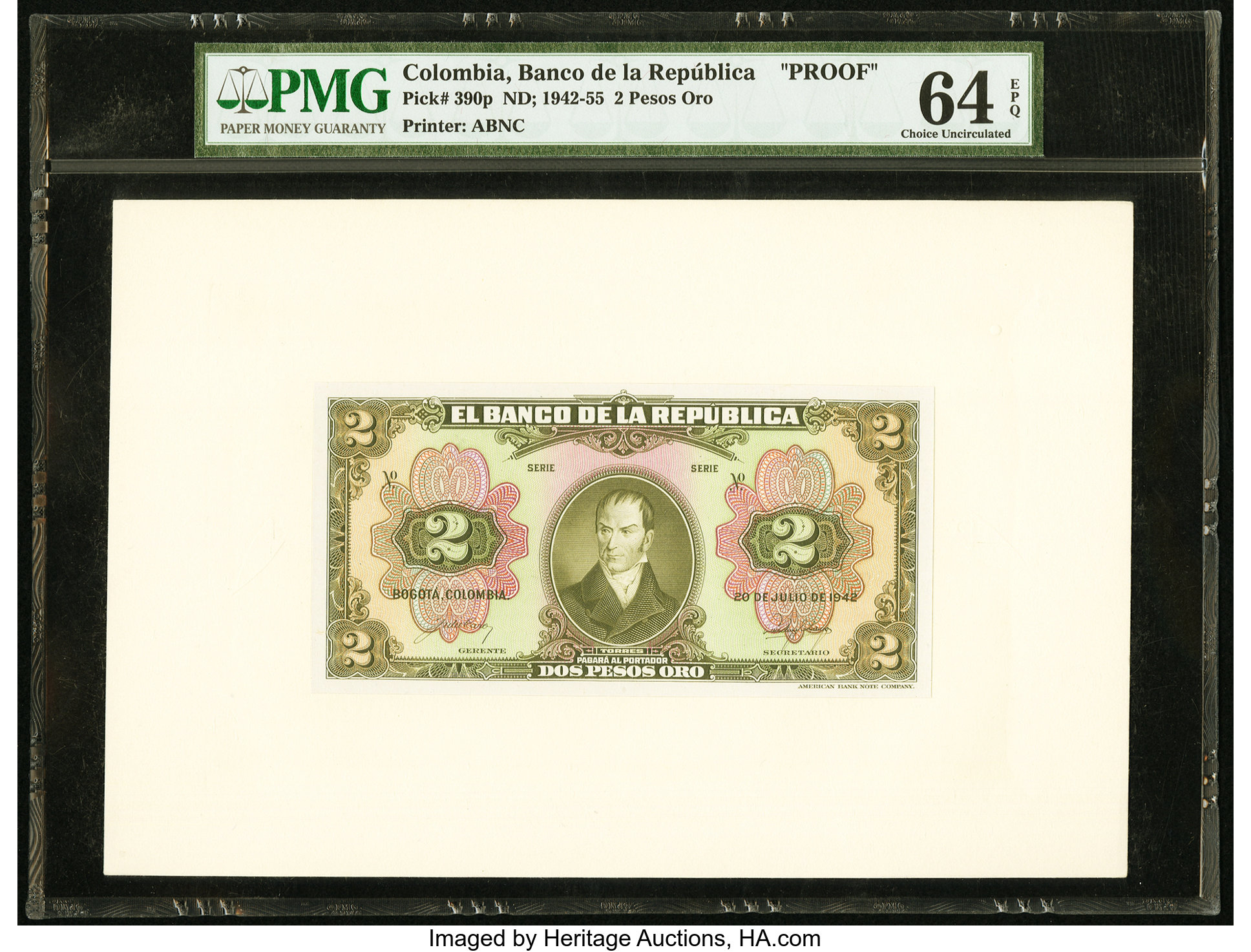image for: Colombia  2 pesos oro(B923bs)