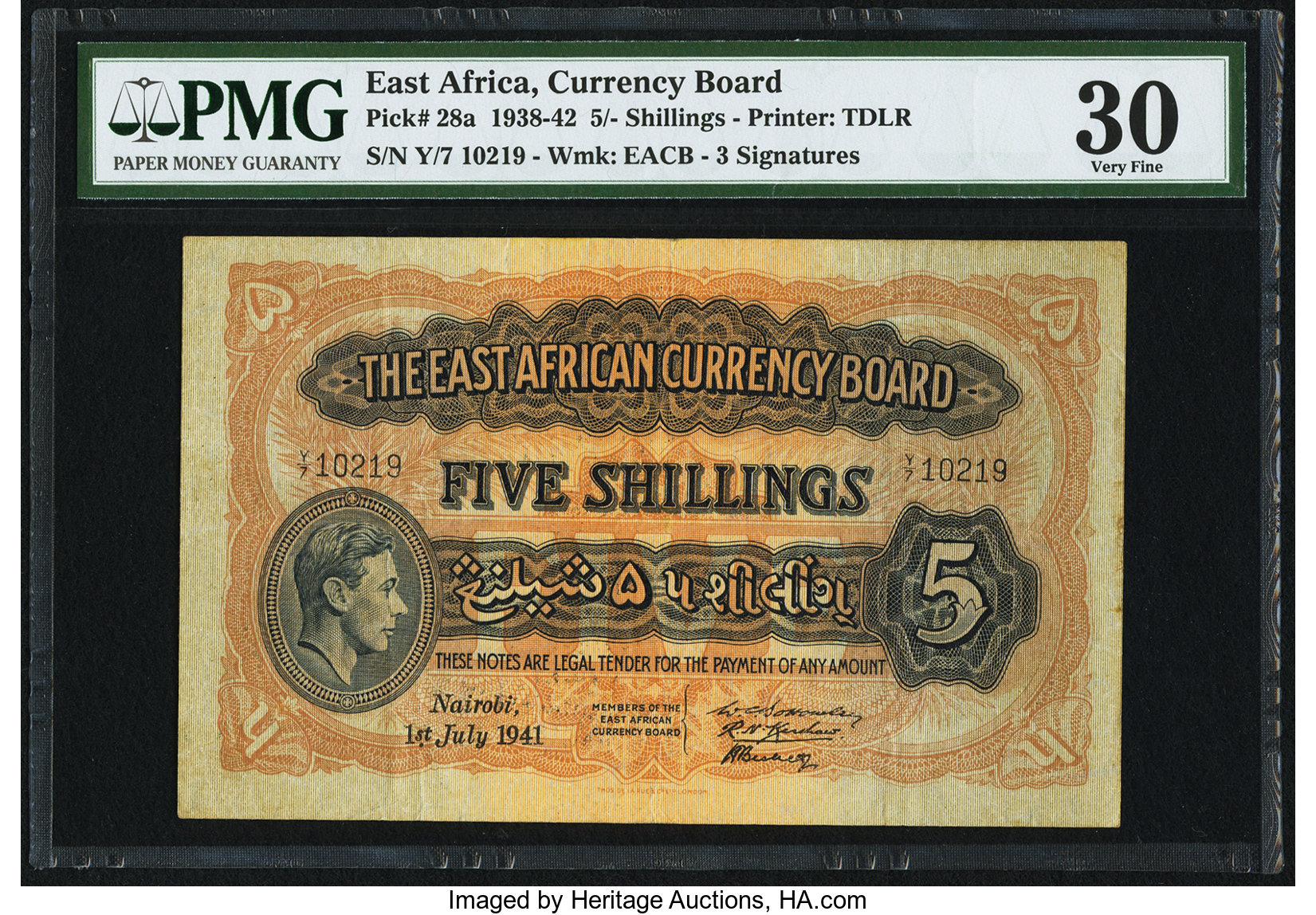 image for: East Africa  5 shillings(B217i)