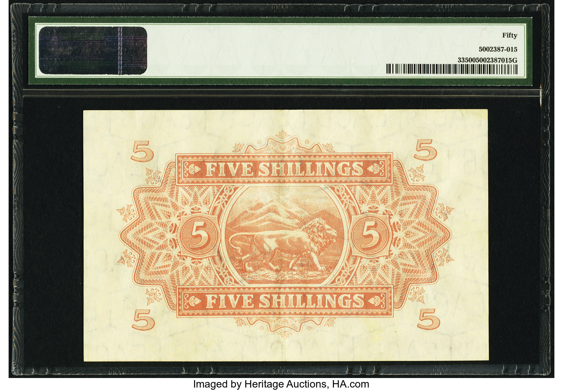 image for: East Africa  5 shillings(B223c)