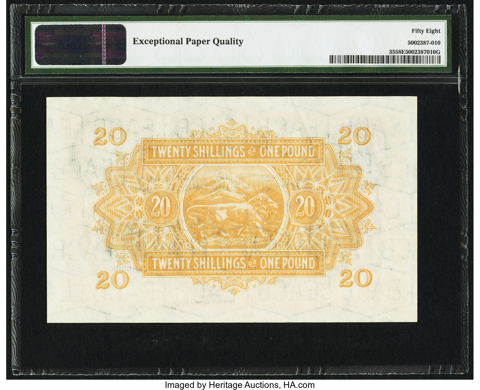 image for: East Africa  20 shillings = 1 pound(B225b)
