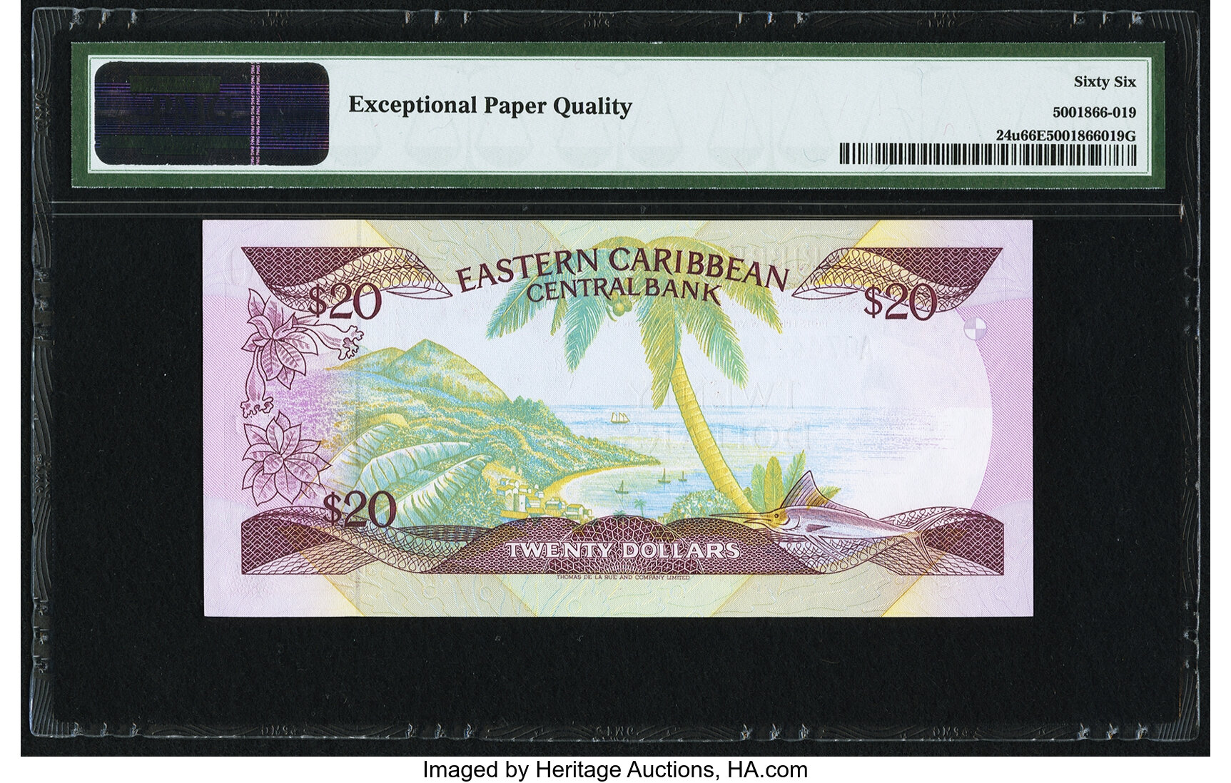 image for: East Caribbean States  20 dollars (B208z)
