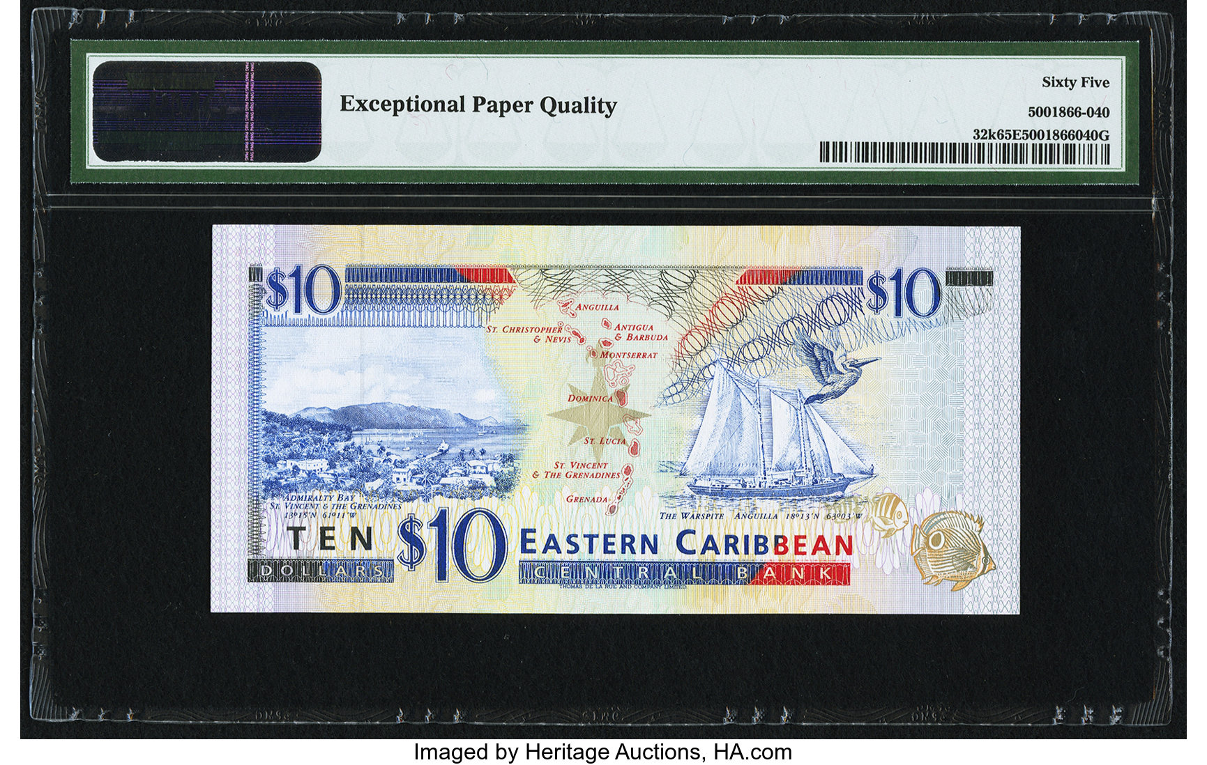 image for: East Caribbean States  10 dollars (B216v)