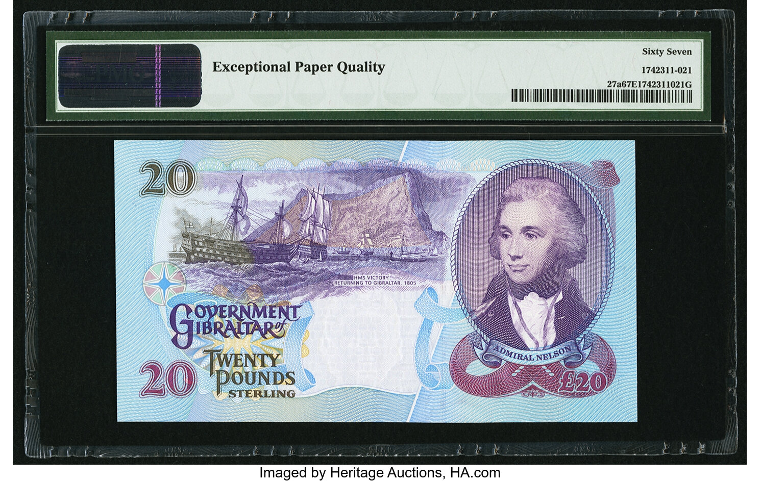 image for: Gibraltar  20 pounds (B125a)