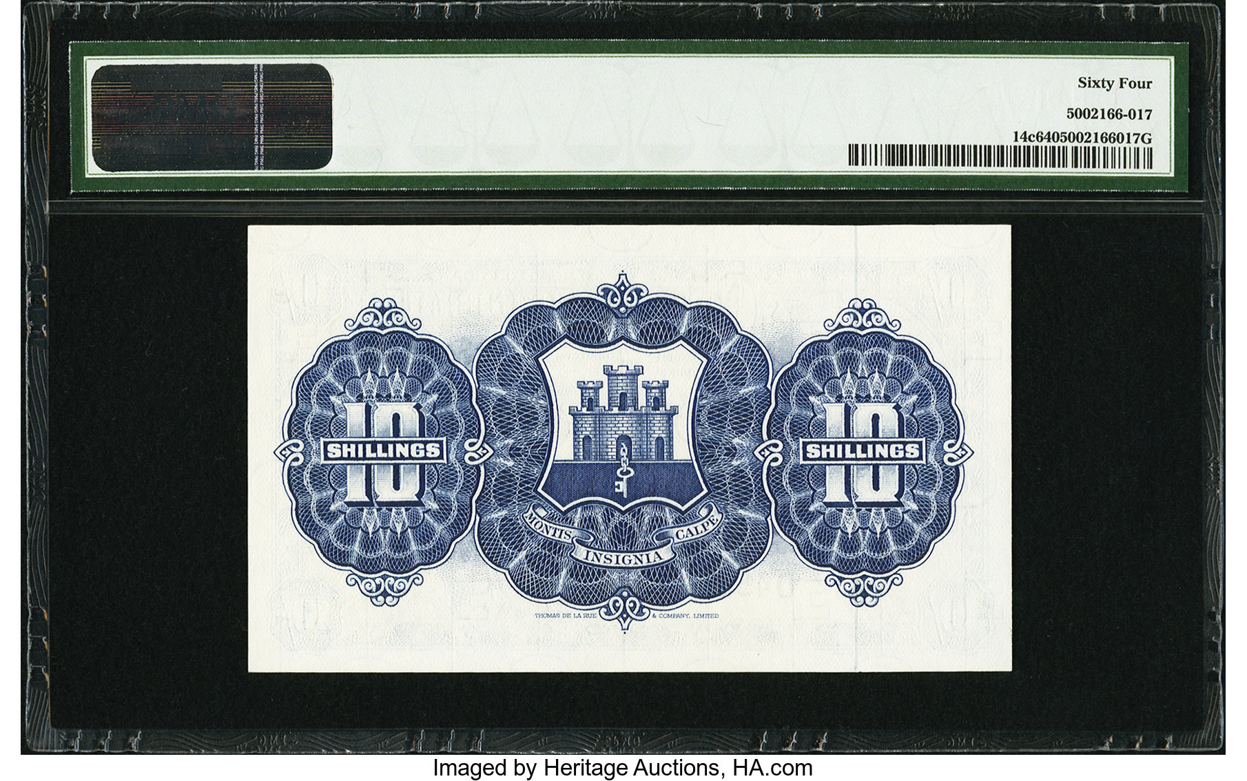 image for: Gibraltar  10 shillings (B115a)