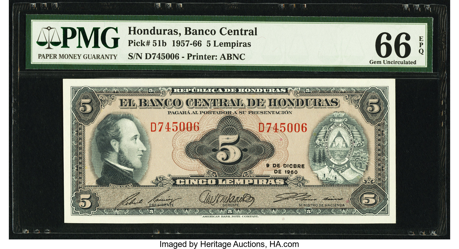 image for: Honduras  5 lempiras (B307s1)