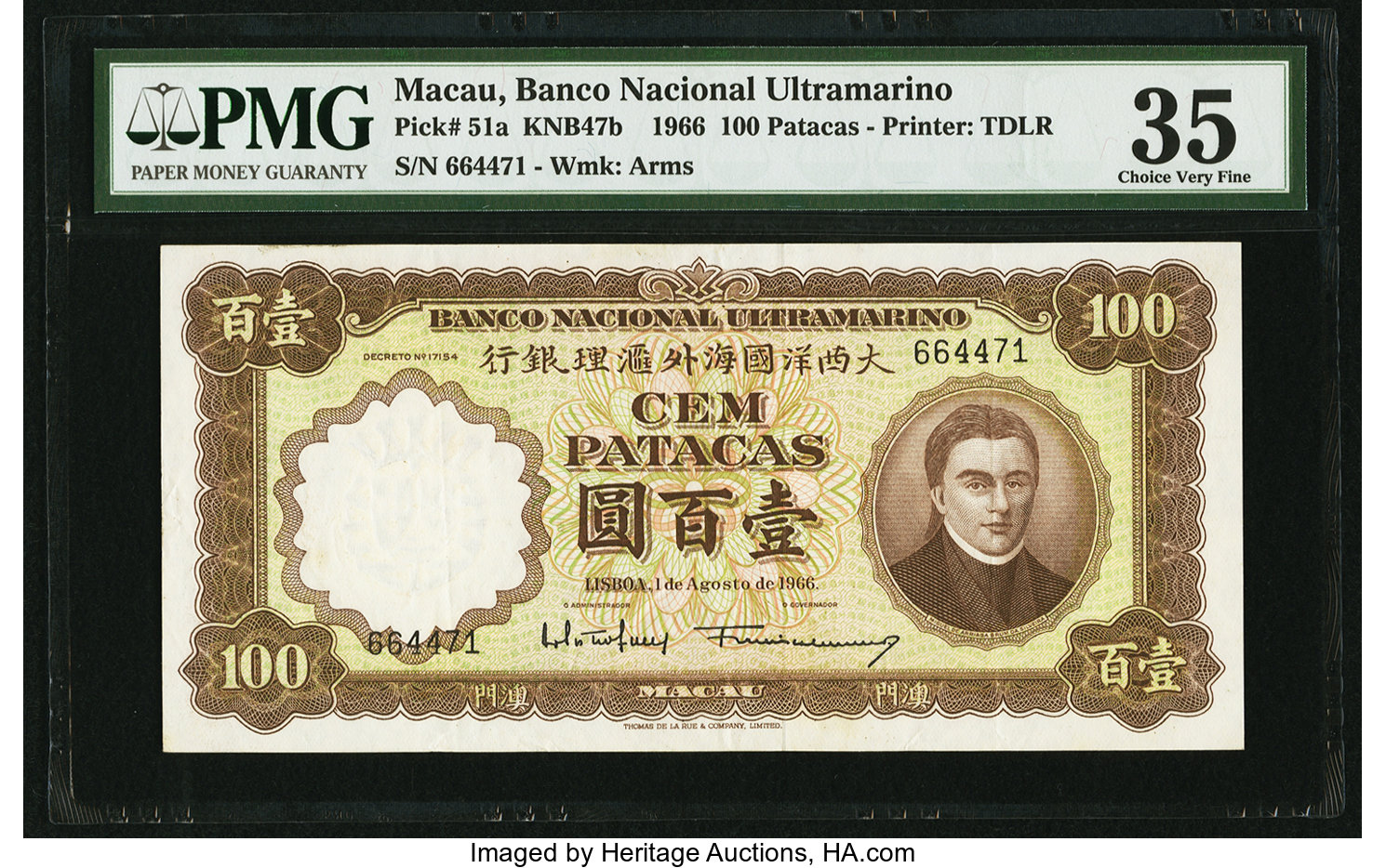 image for: Macau  100 patacas (B041o)