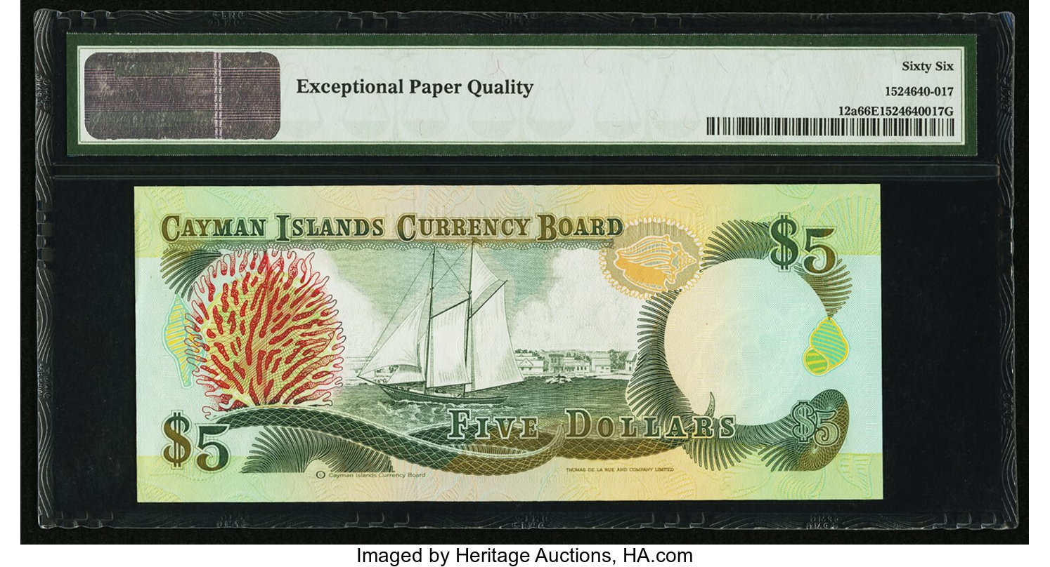 image for: Cayman Islands  5 dollars (B112as)