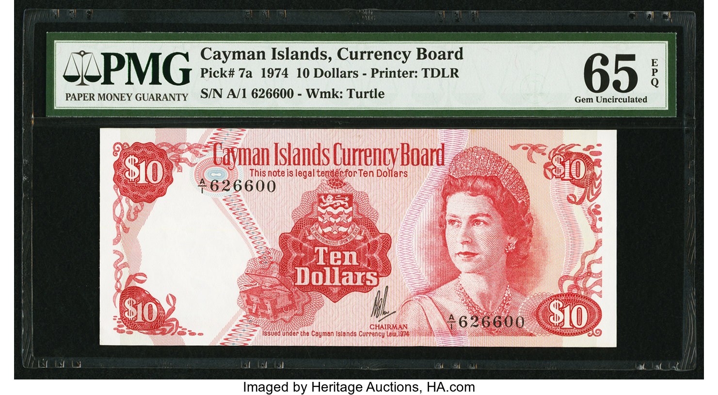 image for: Cayman Islands  10 dollars (B107az)