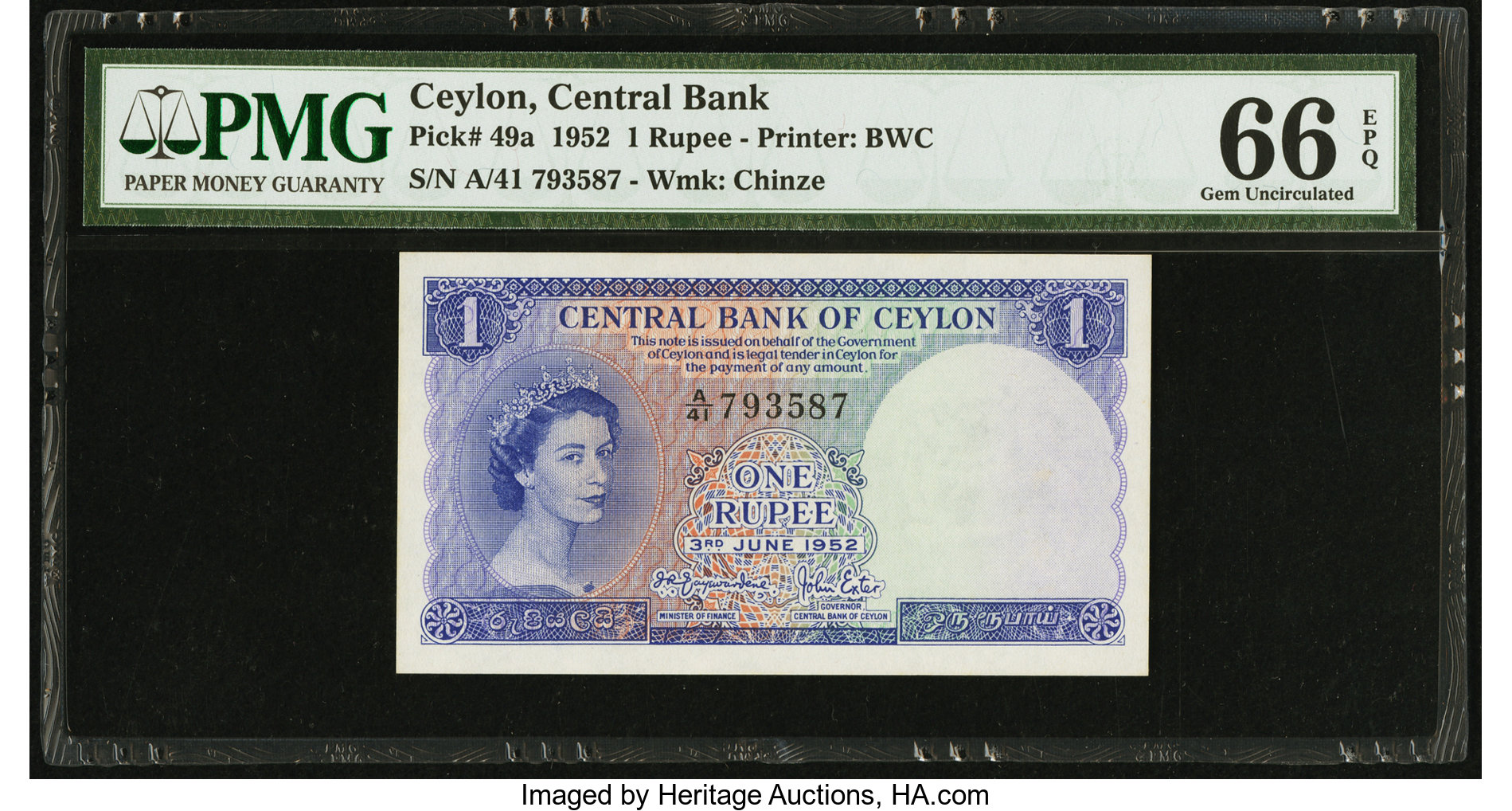 image for: Ceylon  1 rupee(B303at)