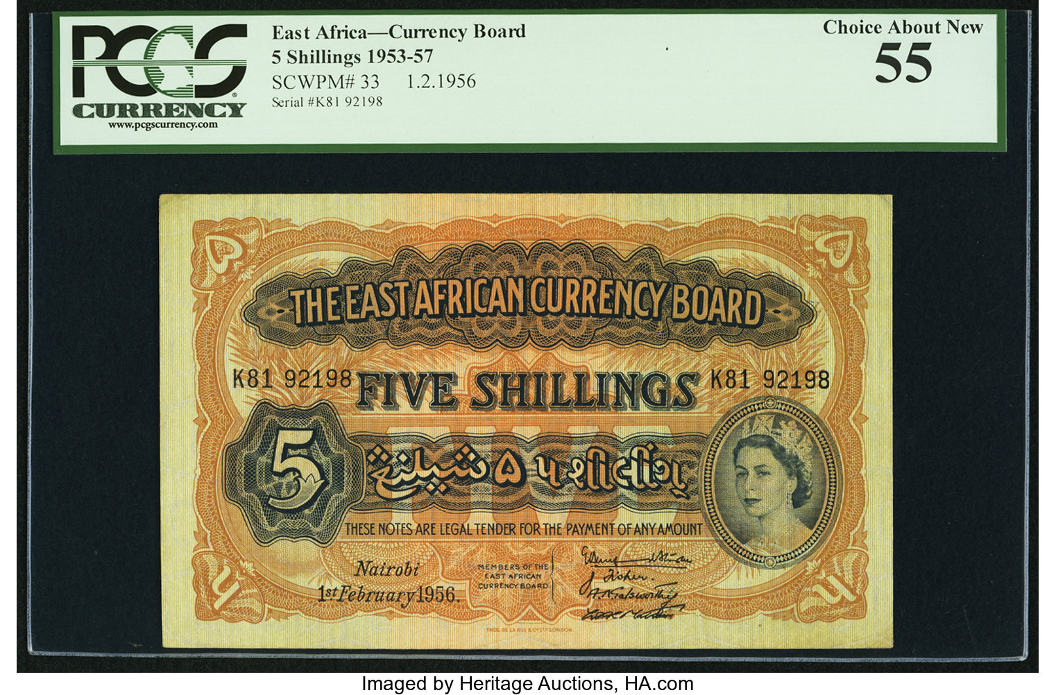 image for: East Africa  5 shillings(B223ds)