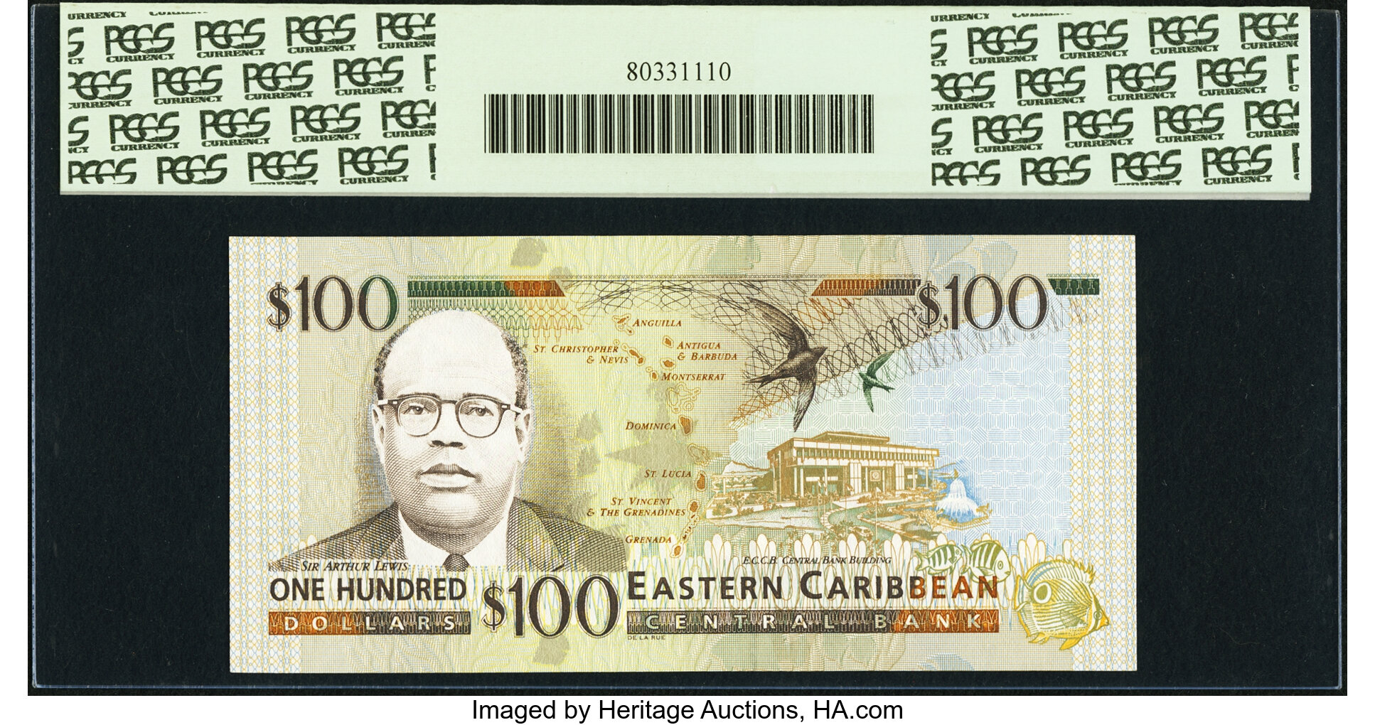 image for: East Caribbean States  100 dollars (B225u)