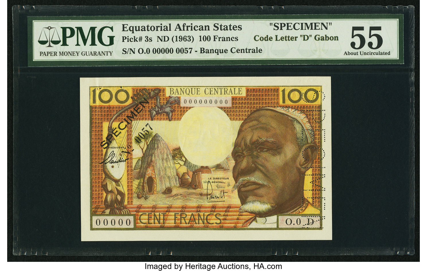 image for: Equatorial African States  100 francs(B201d)