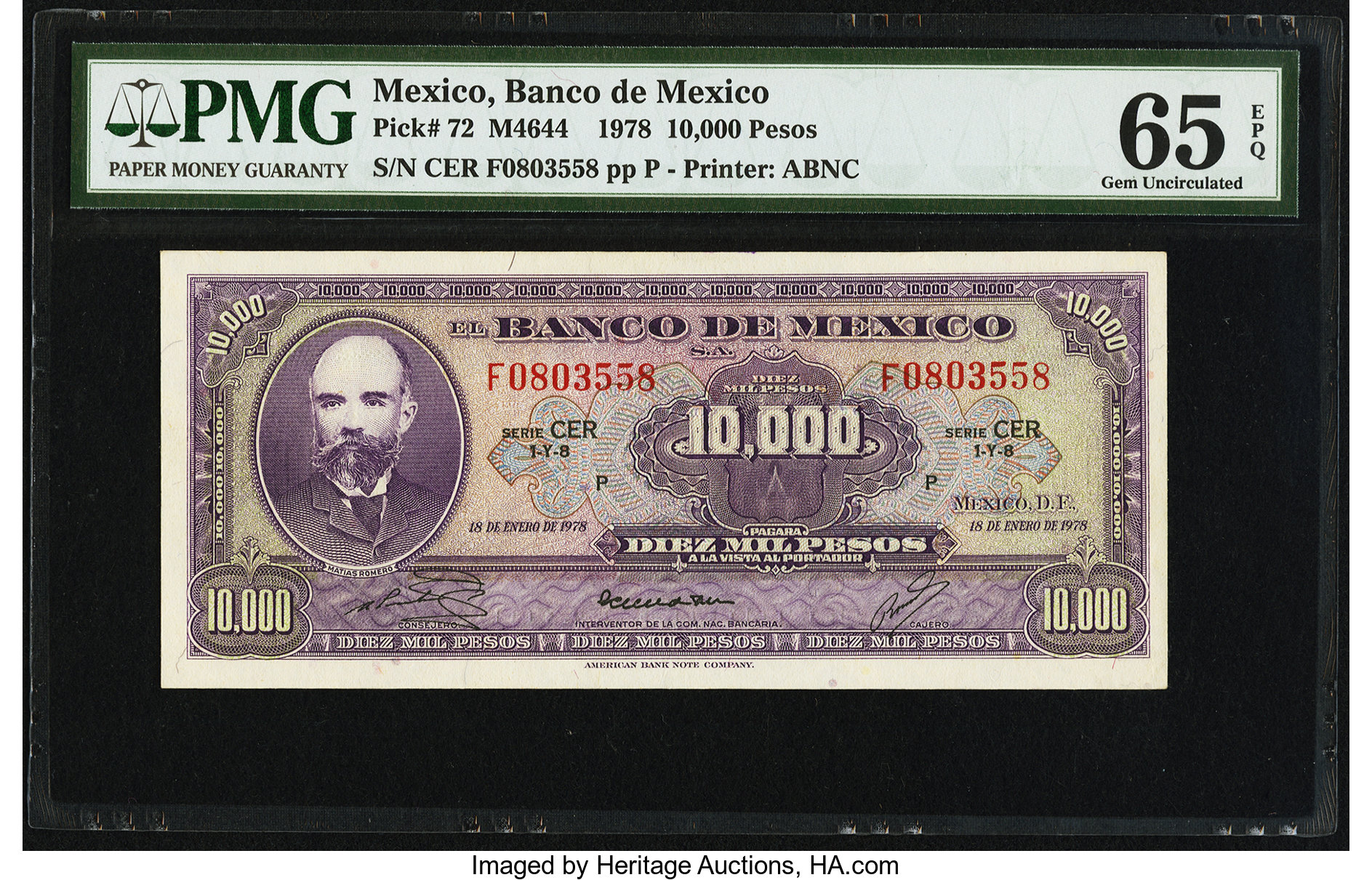 image for: Mexico  10,000 pesos(B641as1)