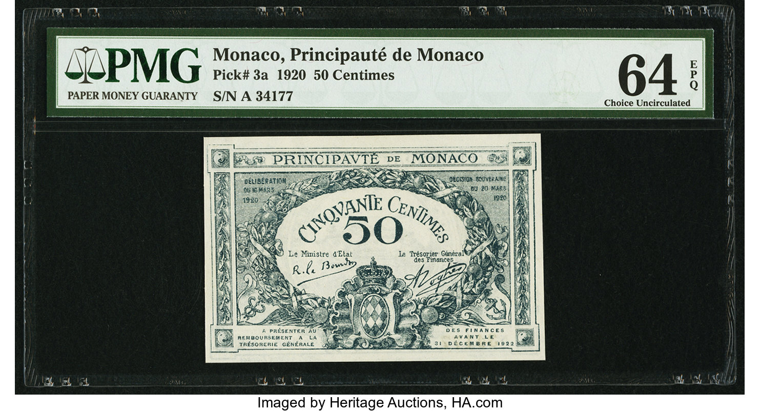 image for: Monaco  50 centimes (B102ar)