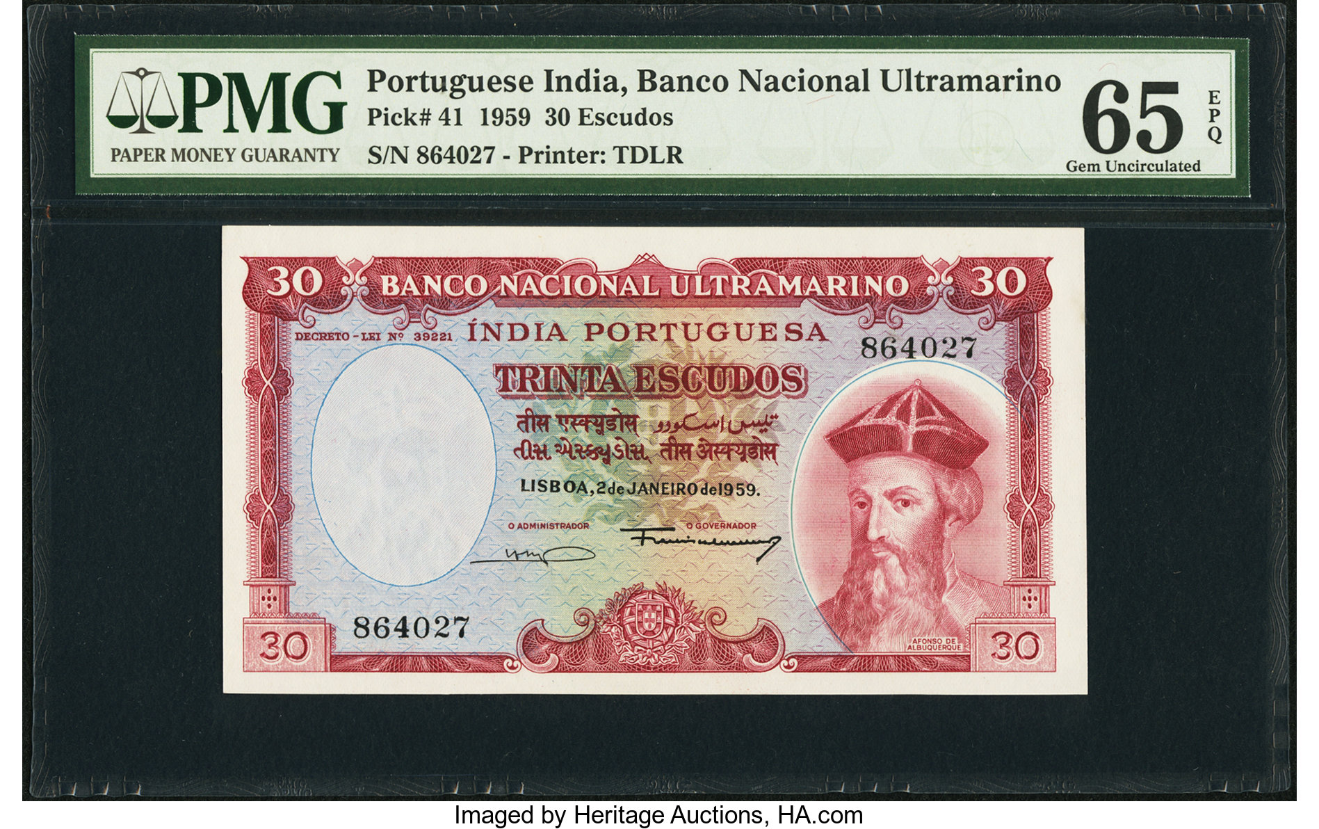 image for: Portuguese India  30 escudos(B330fs1)