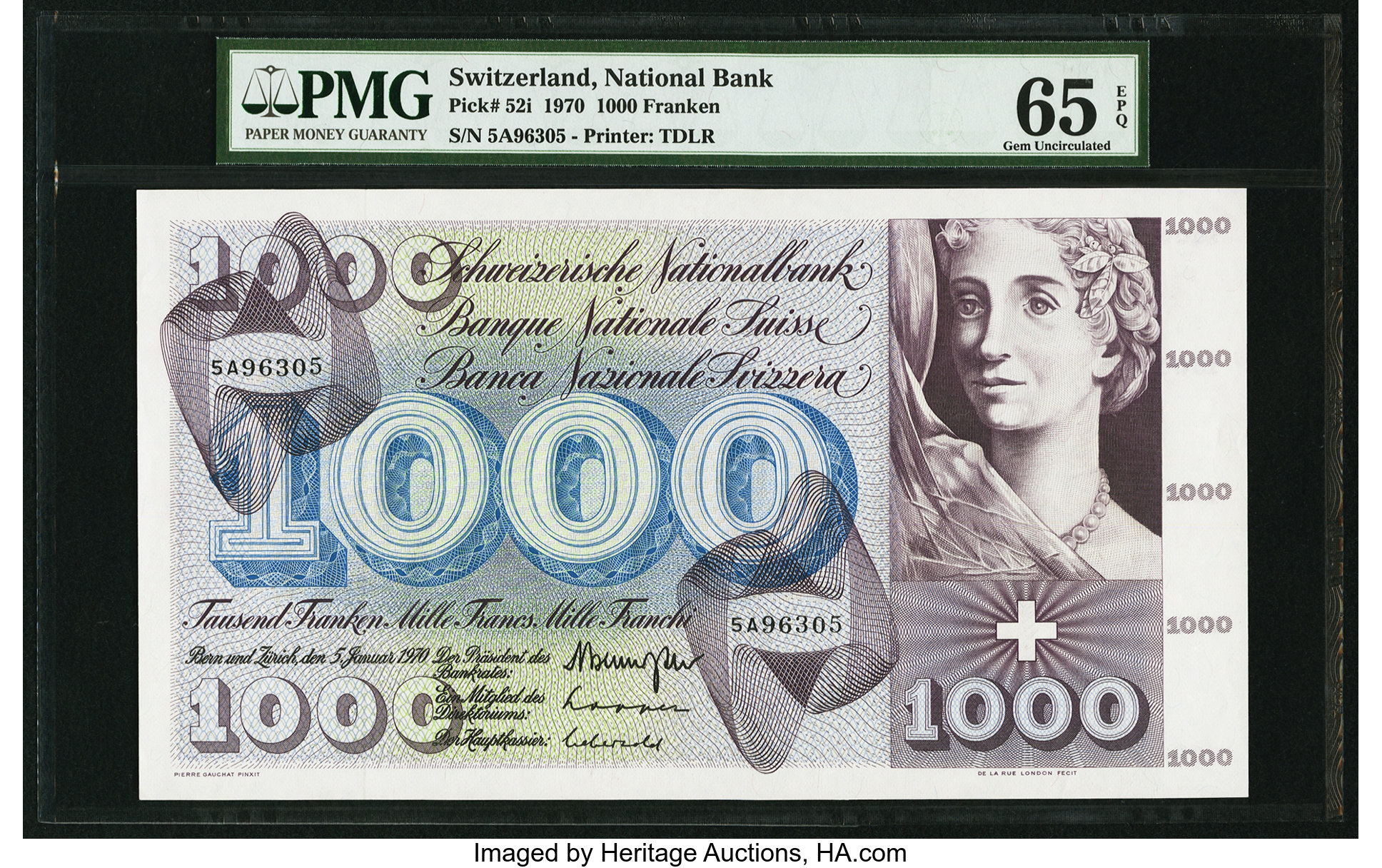 image for: Switzerland  1,000 francs (B336j)