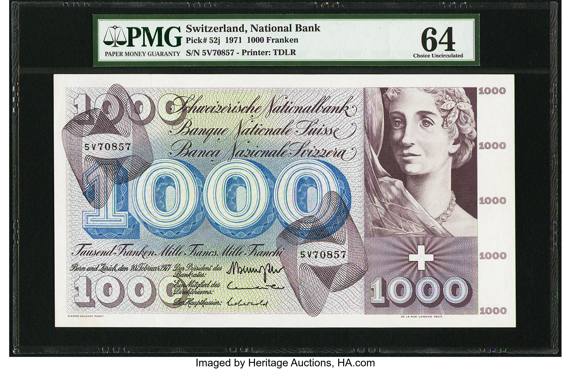 image for: Switzerland  1,000 francs (B336c)