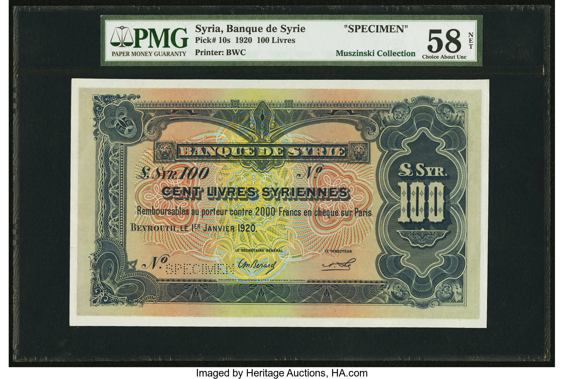 image for: Syria  100 livres syriennes (Syrian pounds) (B111a)