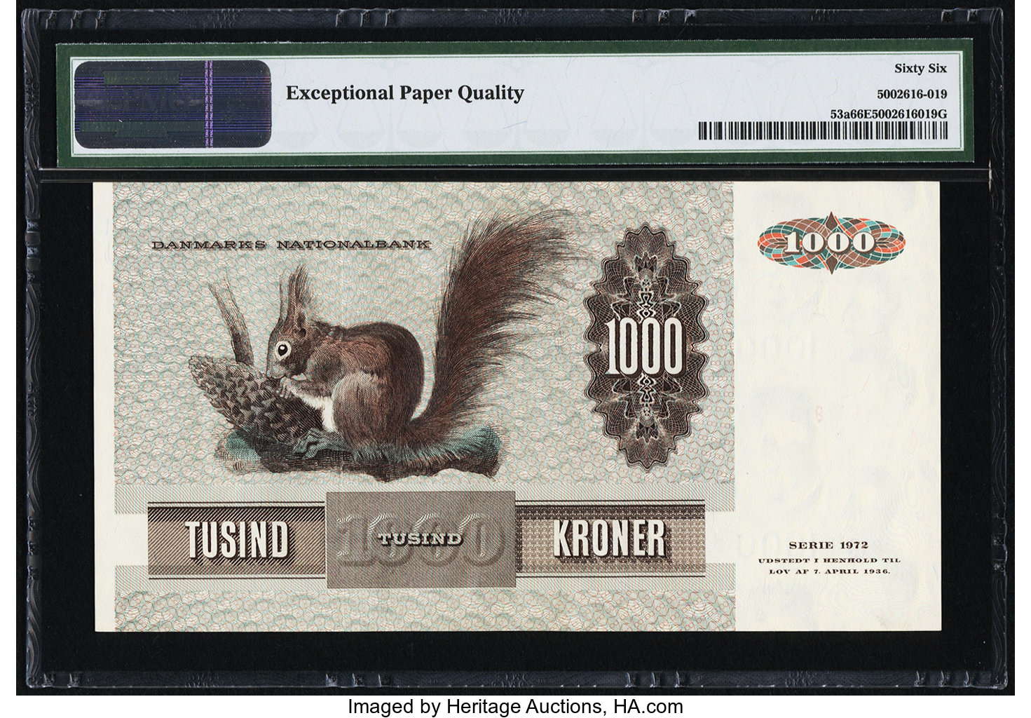 image for: Denmark  1,000 kroner (B924b)