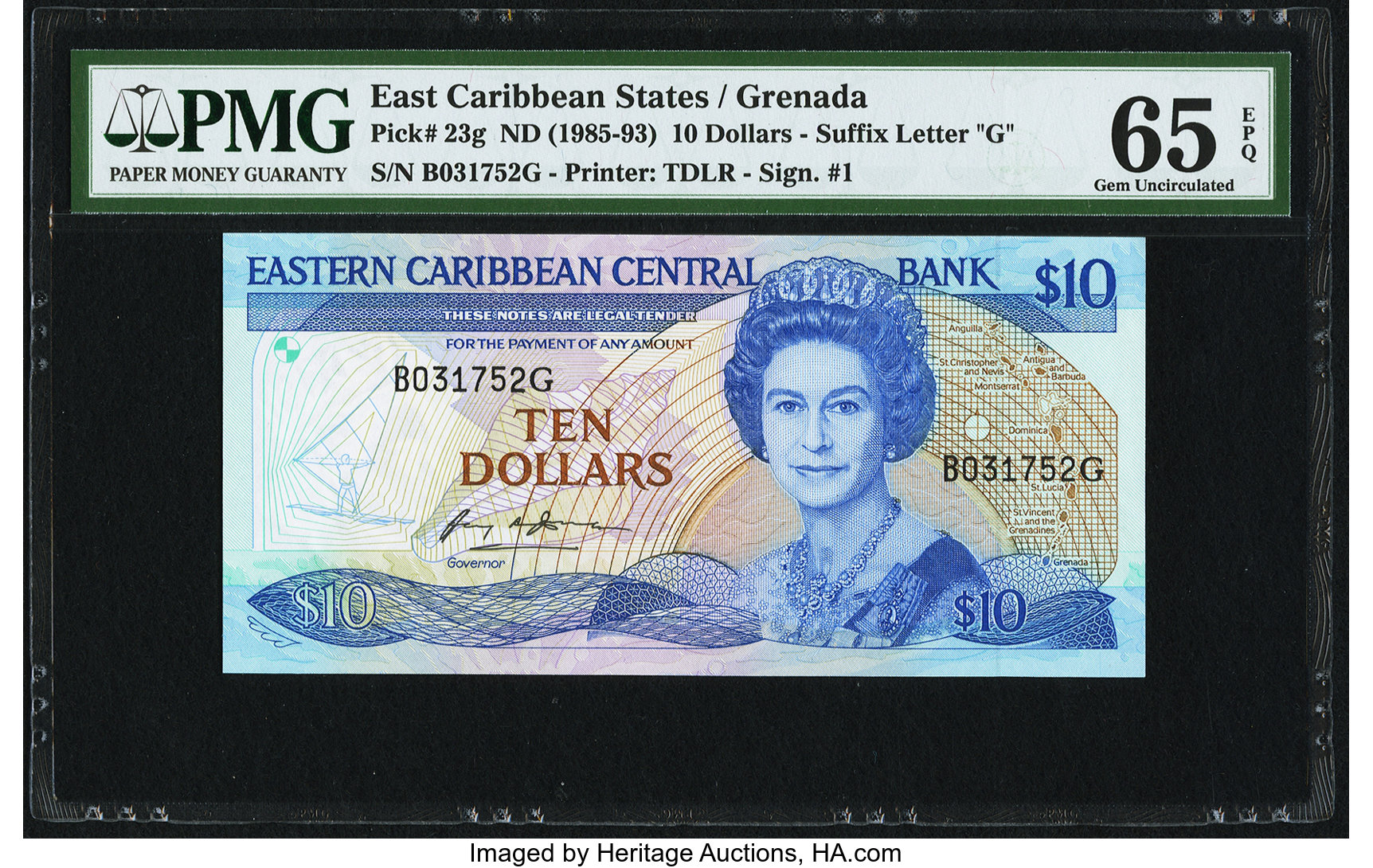 image for: East Caribbean States  10 dollars (B207z)