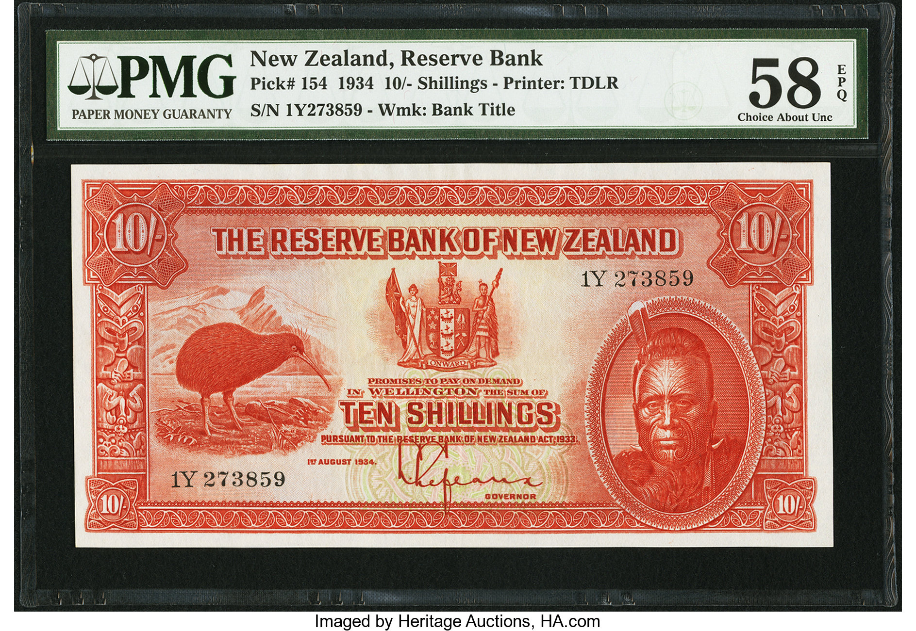 image for: New Zealand  10 shillings (B101as)