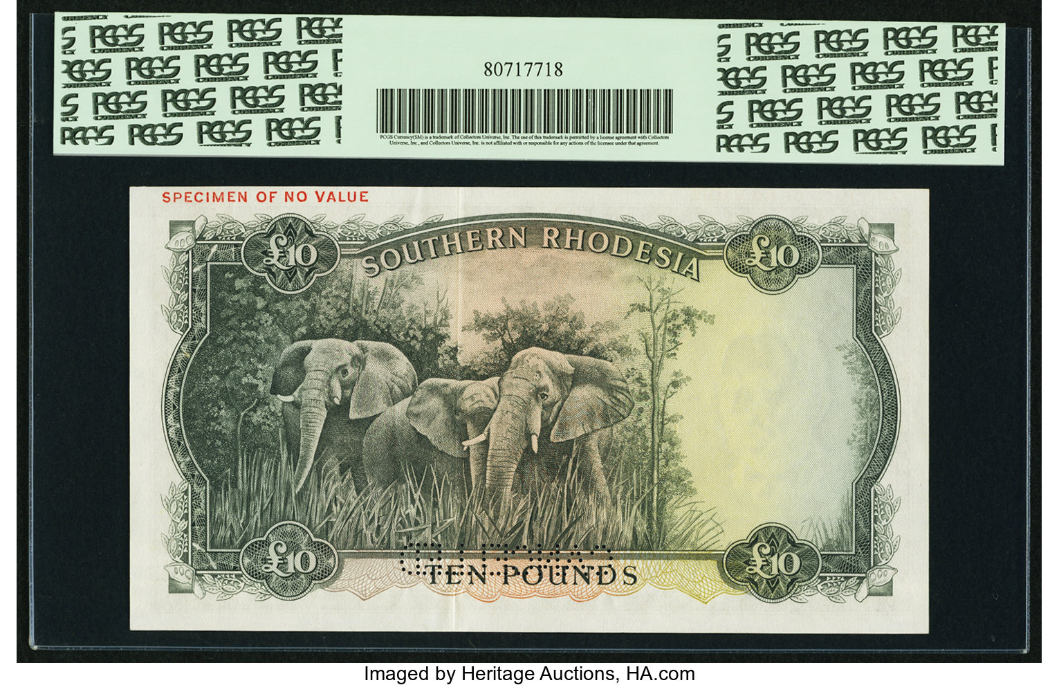 image for: Southern Rhodesia  10 pounds (B110a2s)