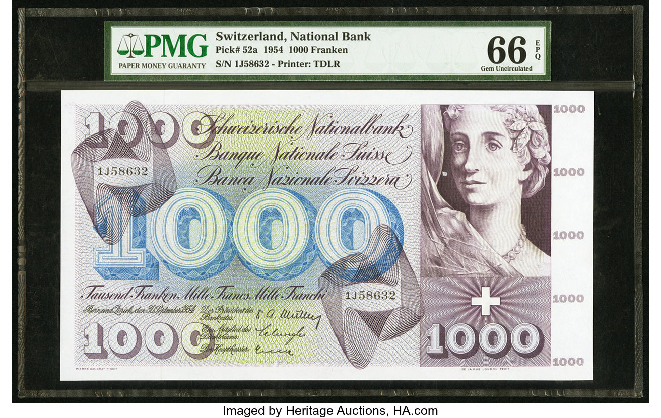 image for: Switzerland  1,000 francs (B336l)