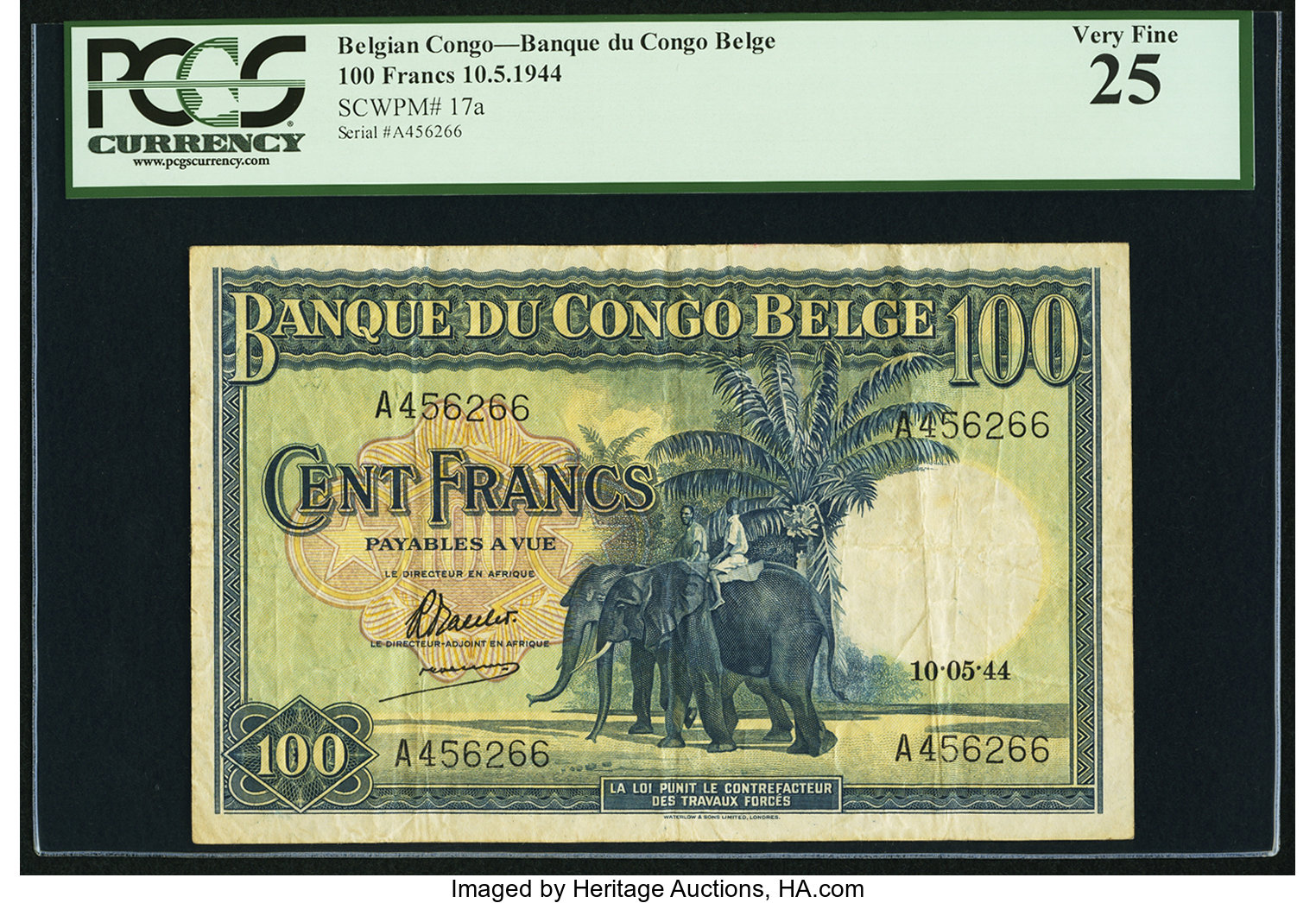 image for: Belgian Congo  100 francs(B219e)
