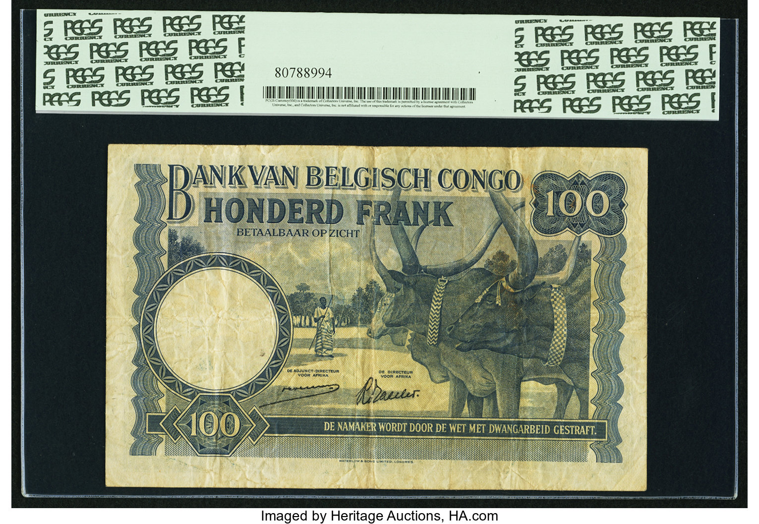 image for: Belgian Congo  100 francs(B219ds)