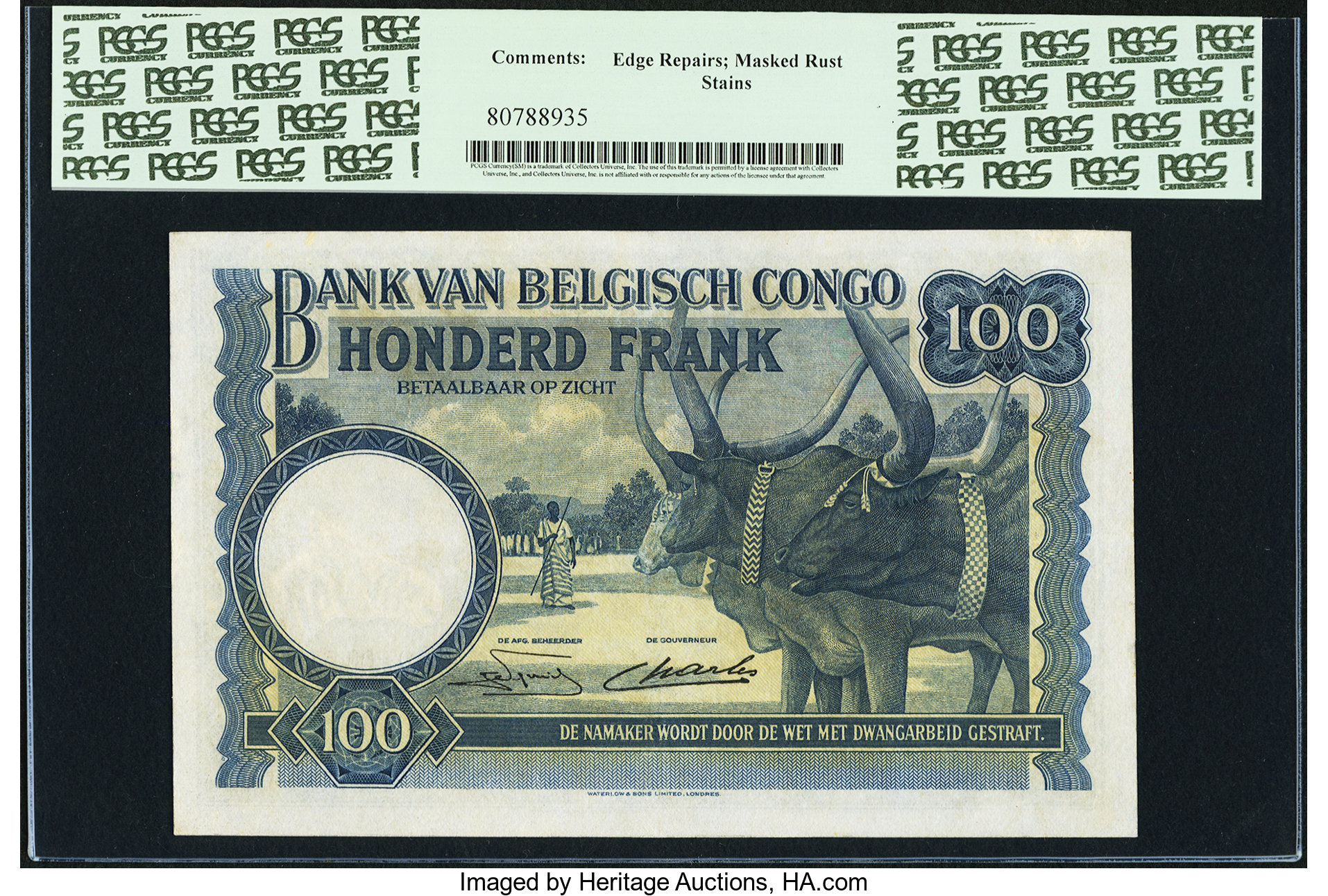 image for: Belgian Congo  100 francs(B219ds)