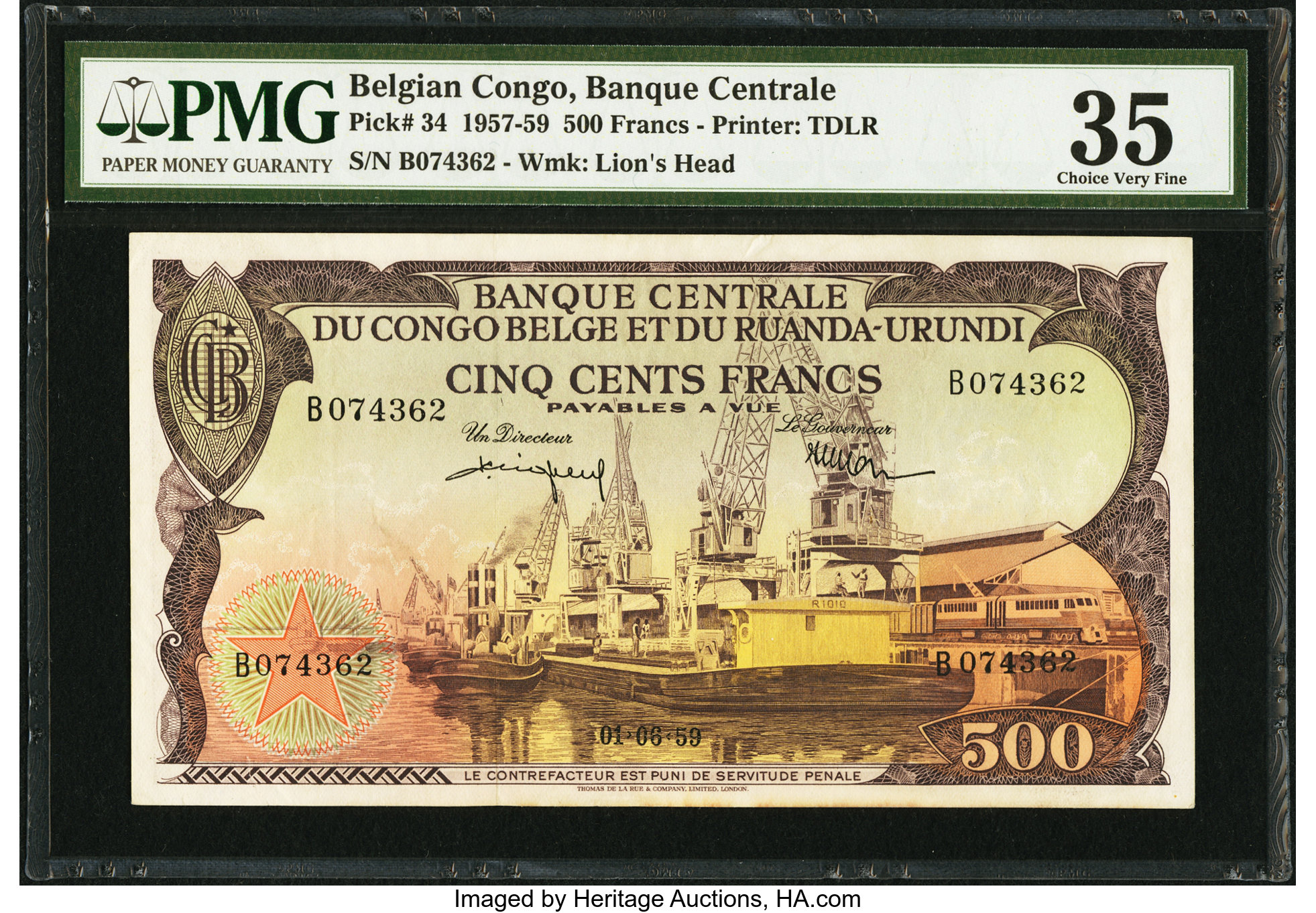 image for: Belgian Congo  500 francs(B314c)