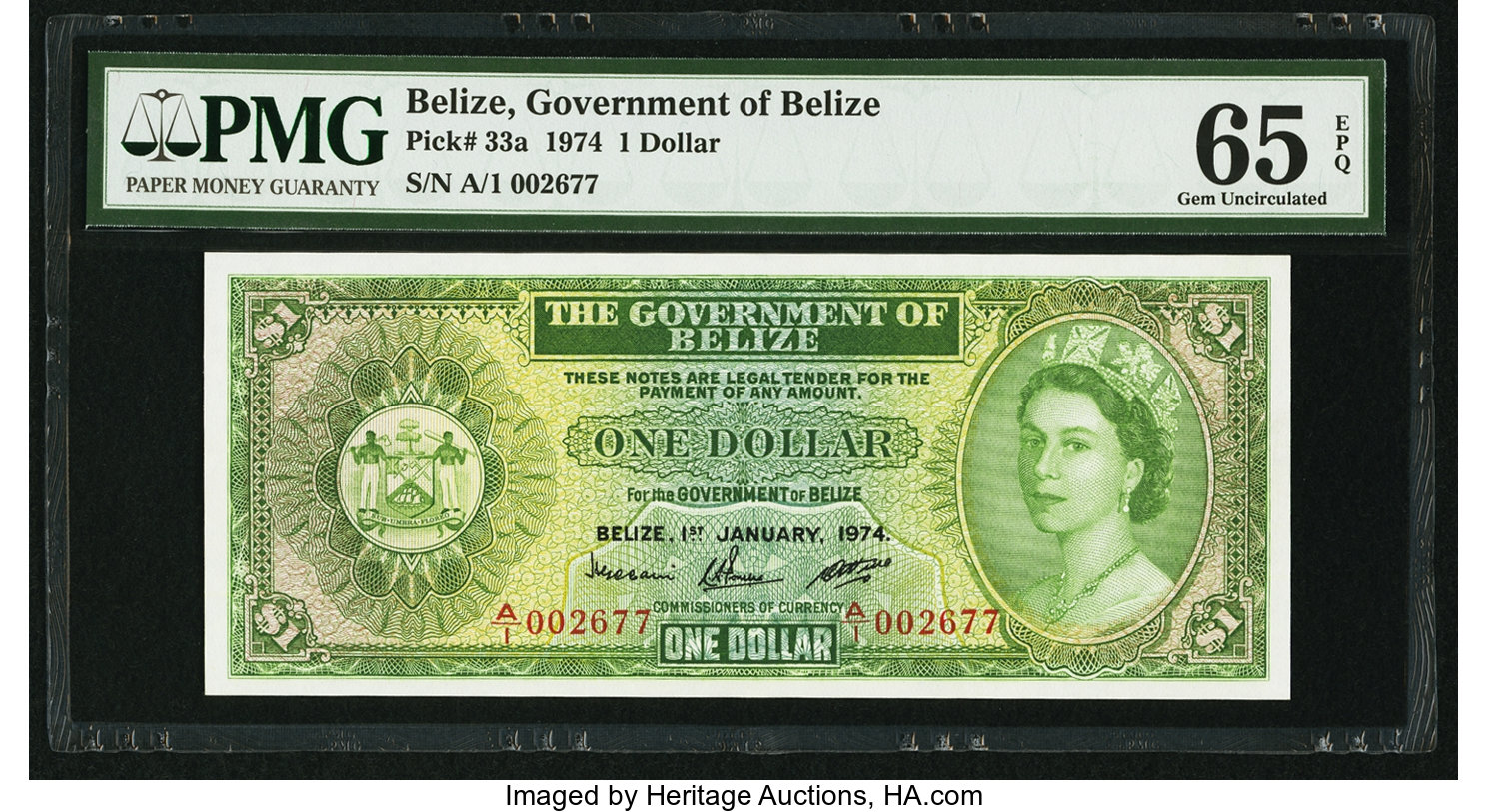 image for: Belize  1 dollar (B101as)