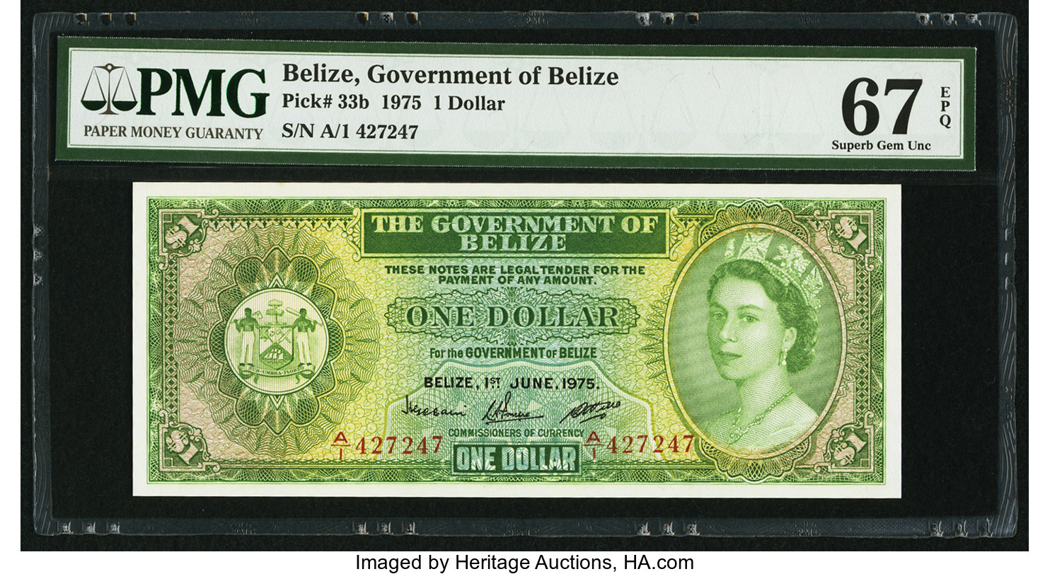 image for: Belize  1 dollar (B101b)