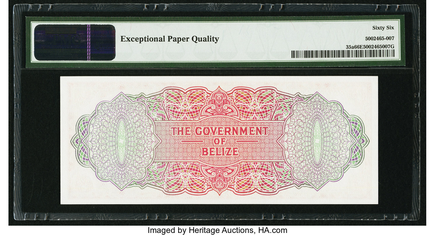image for: Belize  5 dollars (B103b)