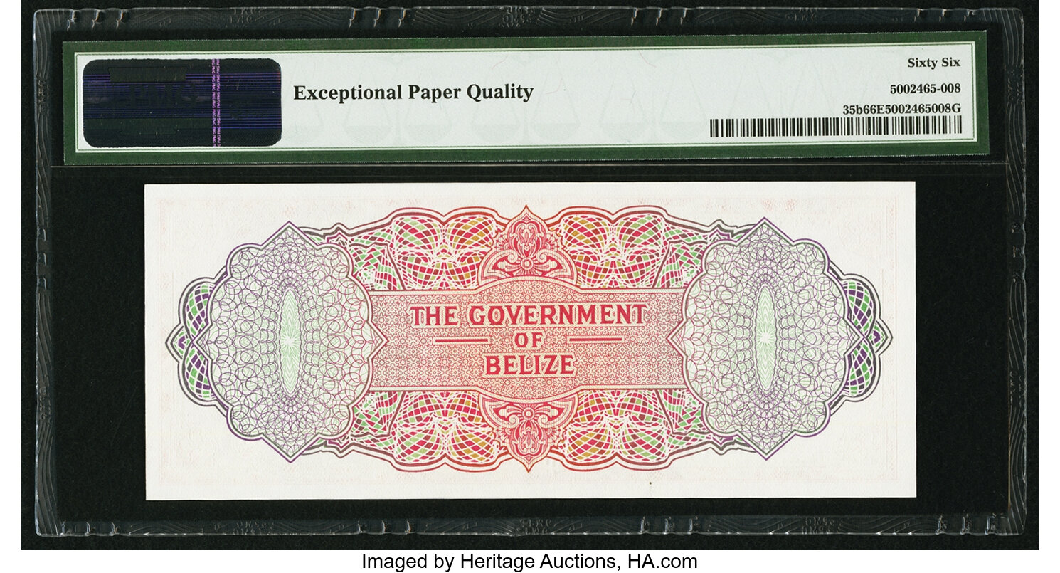image for: Belize  5 dollars (B103as)