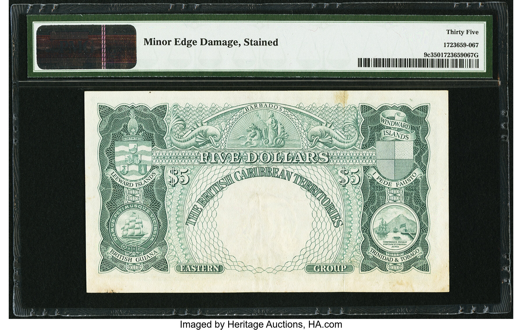 image for: British Caribbean Territories  5 dollars(B109d)