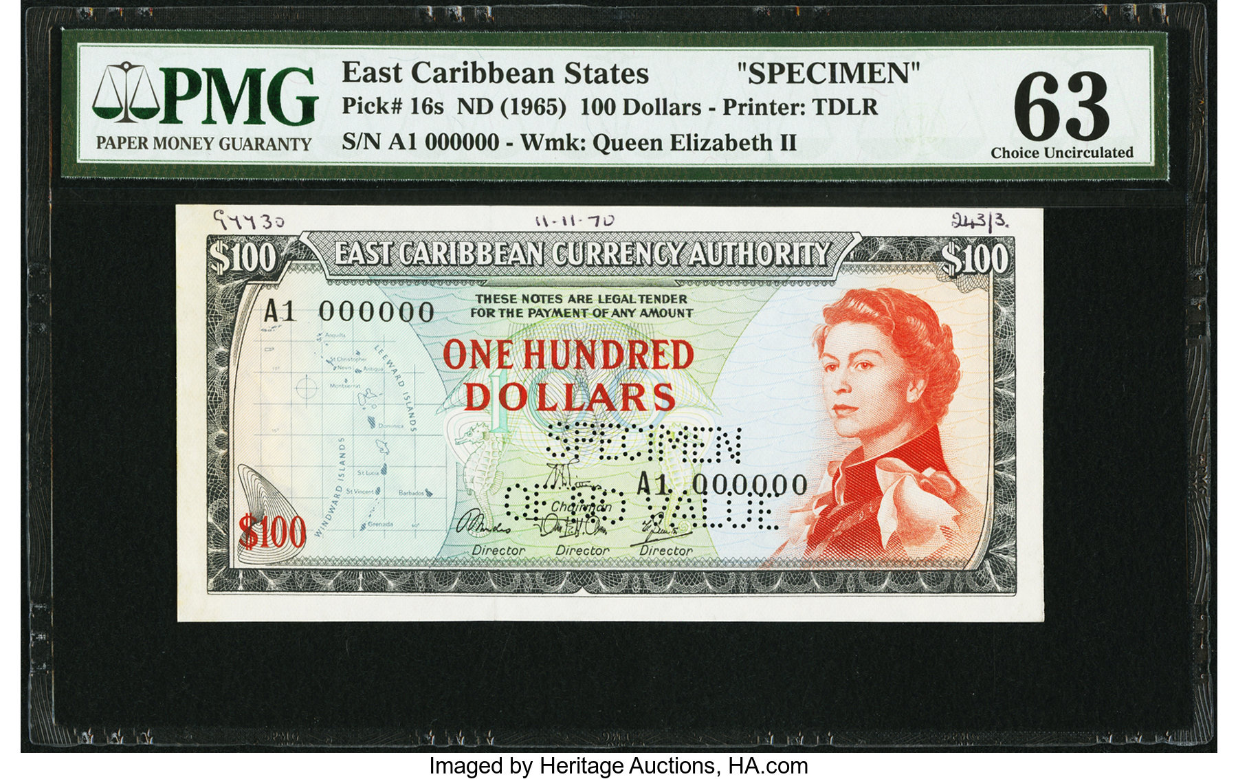 image for: East Caribbean States  100 dollars (B104a2)