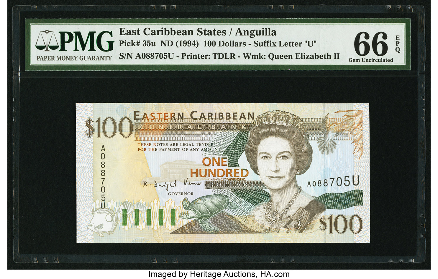 image for: East Caribbean States  100 dollars (B219k)