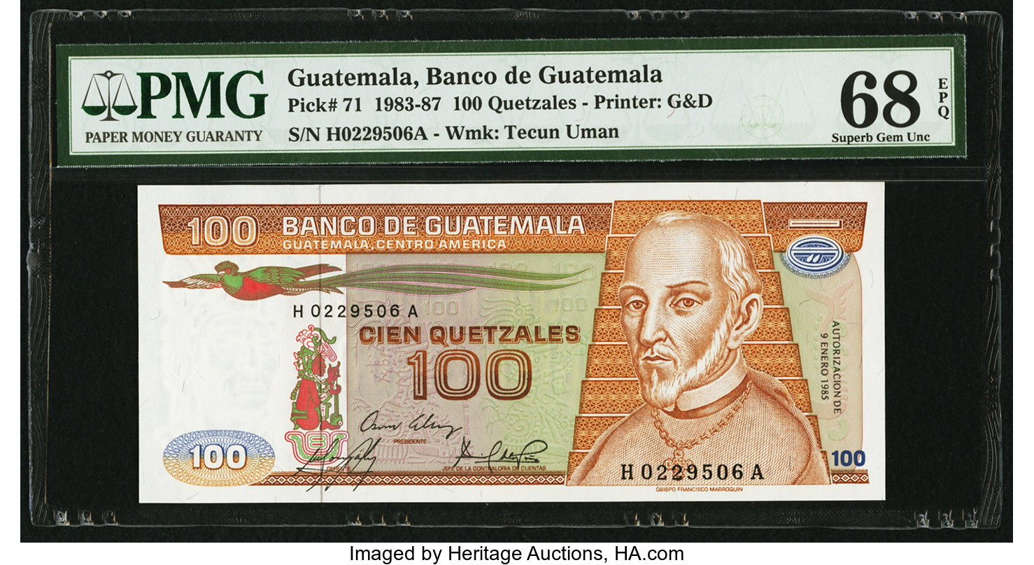 image for: Guatemala  100 quetzales (B555h)