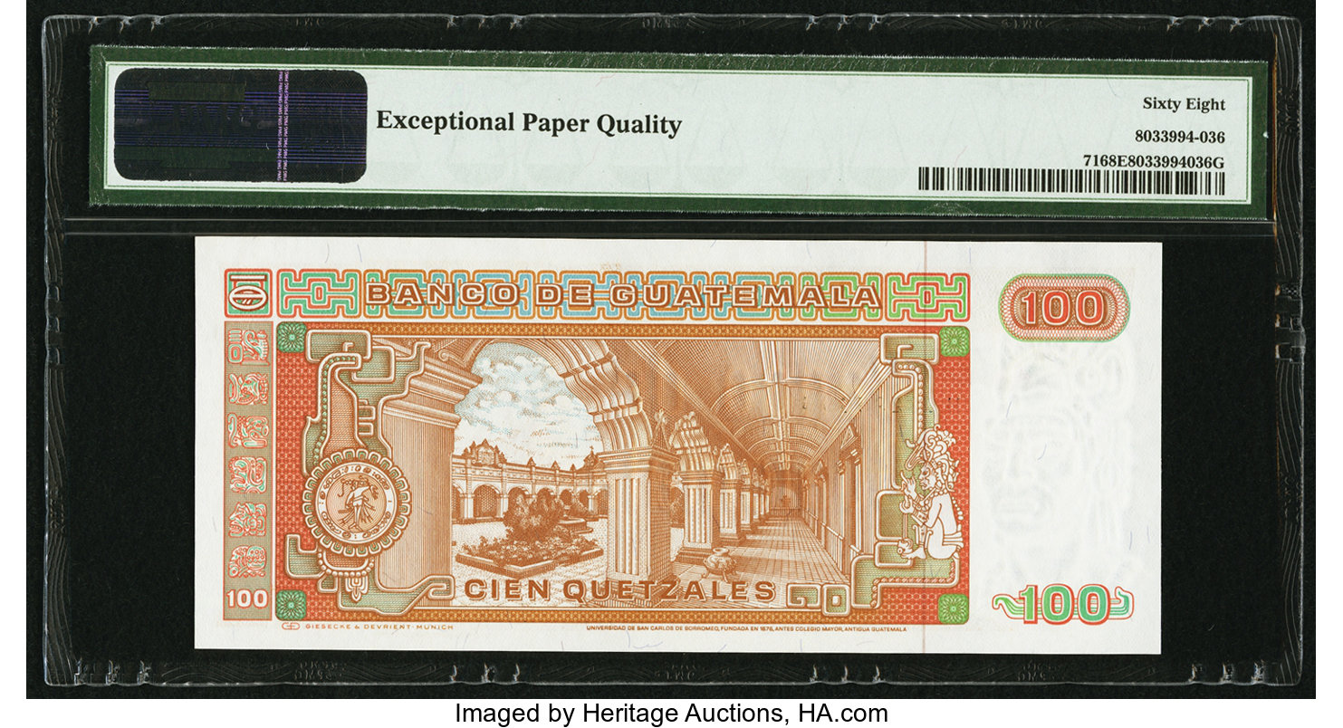 image for: Guatemala  100 quetzales (B555h)