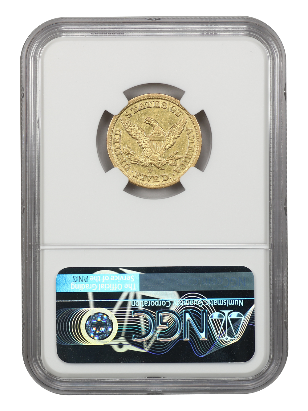 image for: 1842-D $5 NGC AU50 (Large Date)