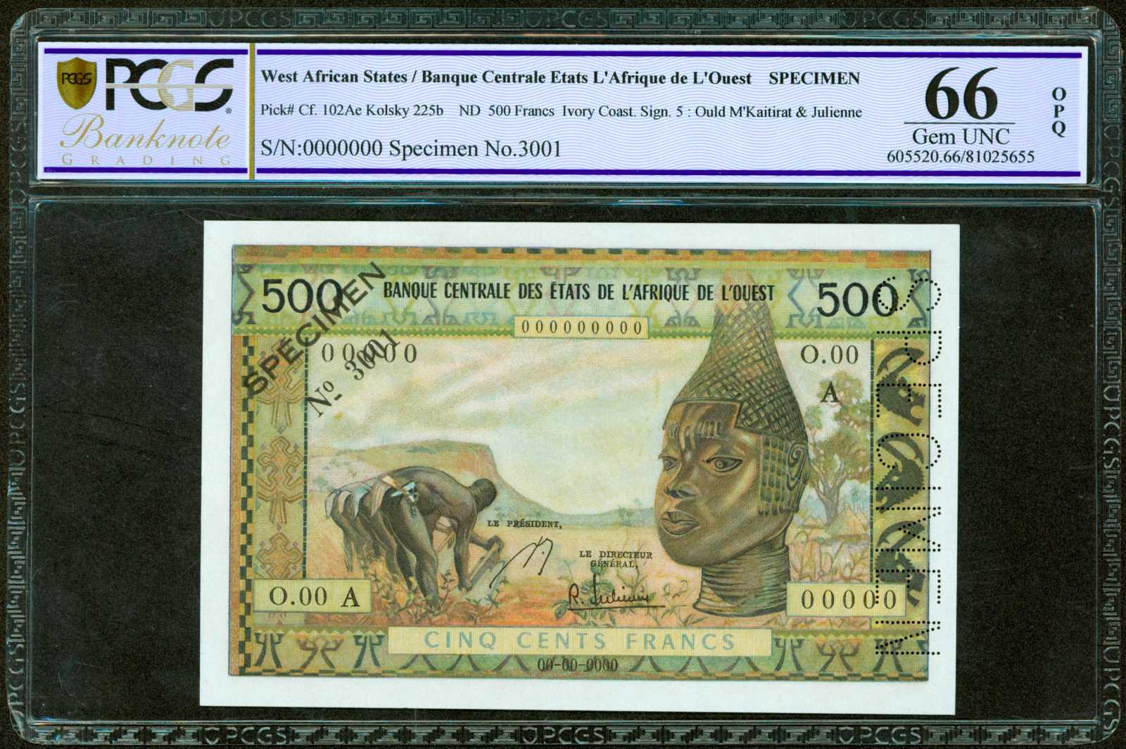 image for: West African States  500 francs (B107Ab)