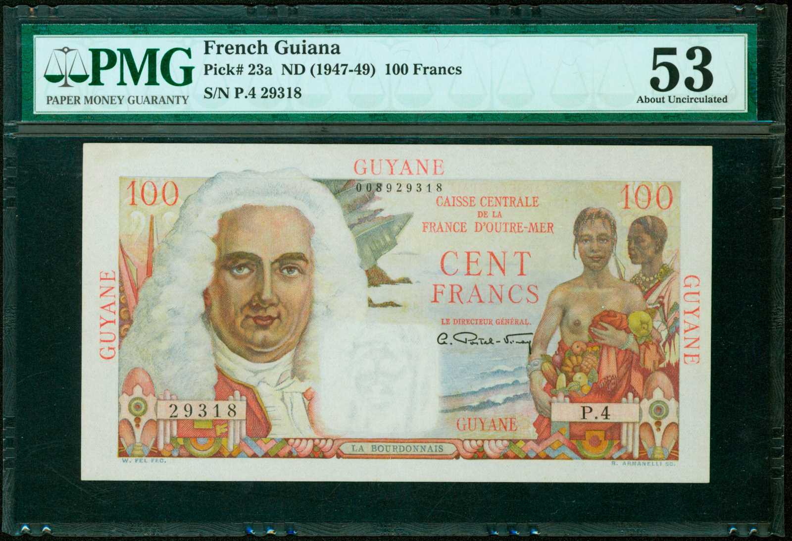 image for: French Guiana  100 francs (B407as1)