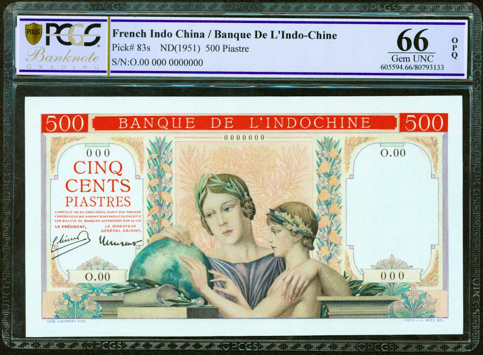 image for: French Indo-China  500 piastres(B167as1)
