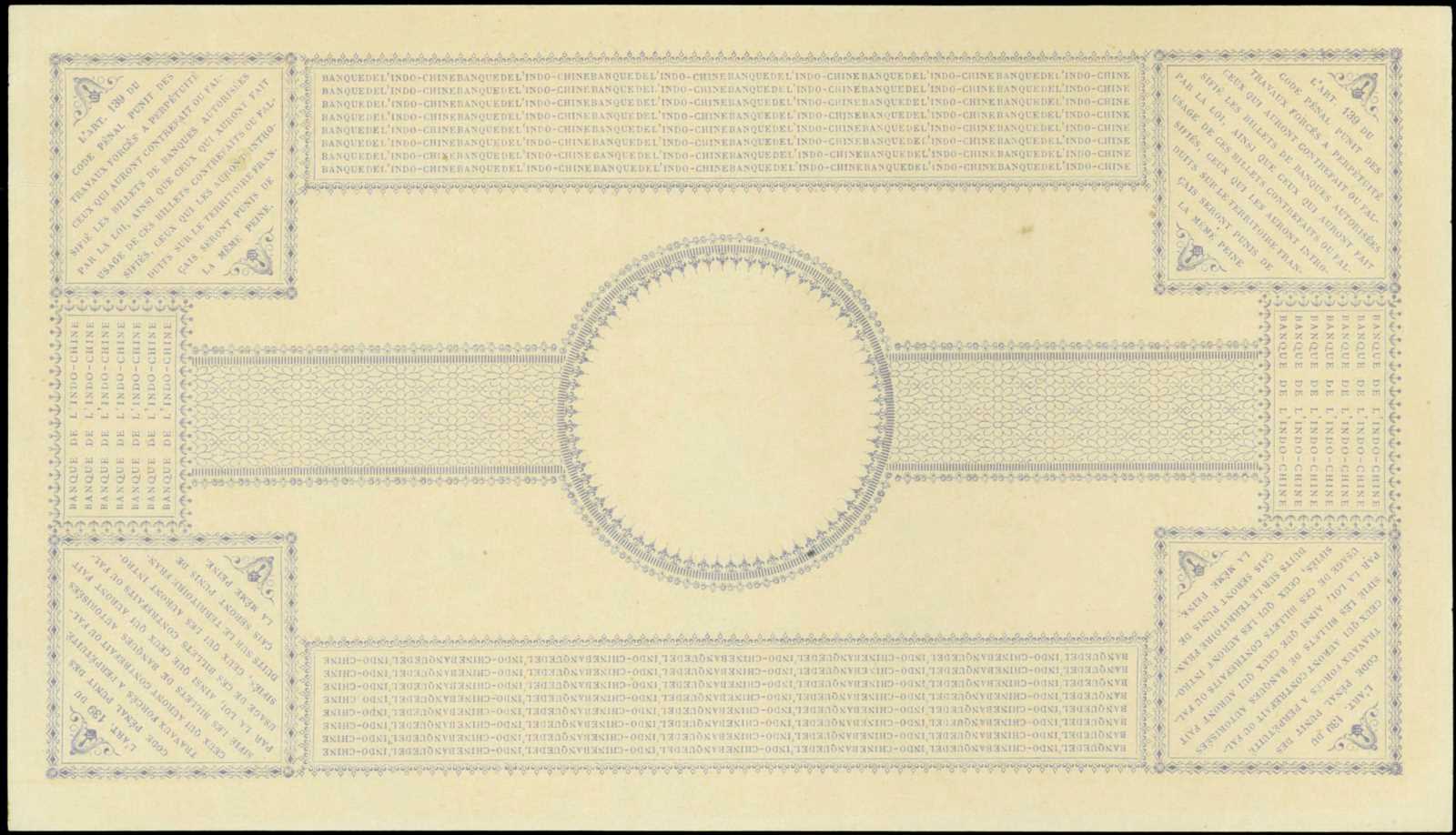 image for: French Indo-China  20 piastres(B117as)